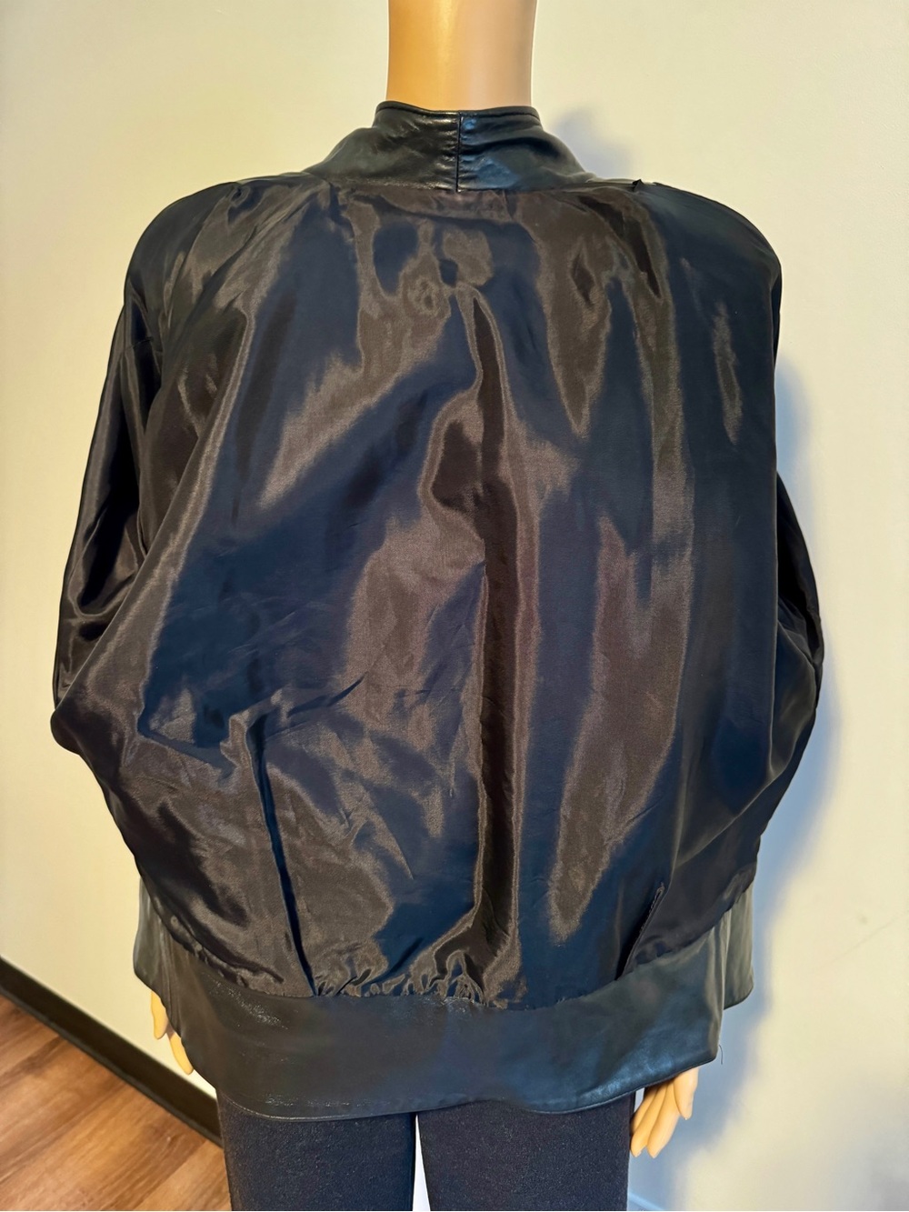 80s Vintage Firenze Black Leather Jacket - Women size M - Picture 4 of 5